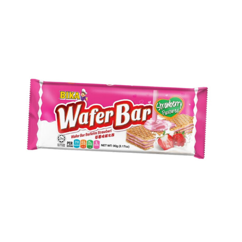 bika strawberry wafer bar