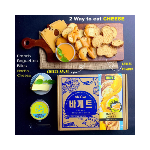 HIIVE FRENCH BAGUETTES BITES - NACHO CHEESE (BOX) (100G)