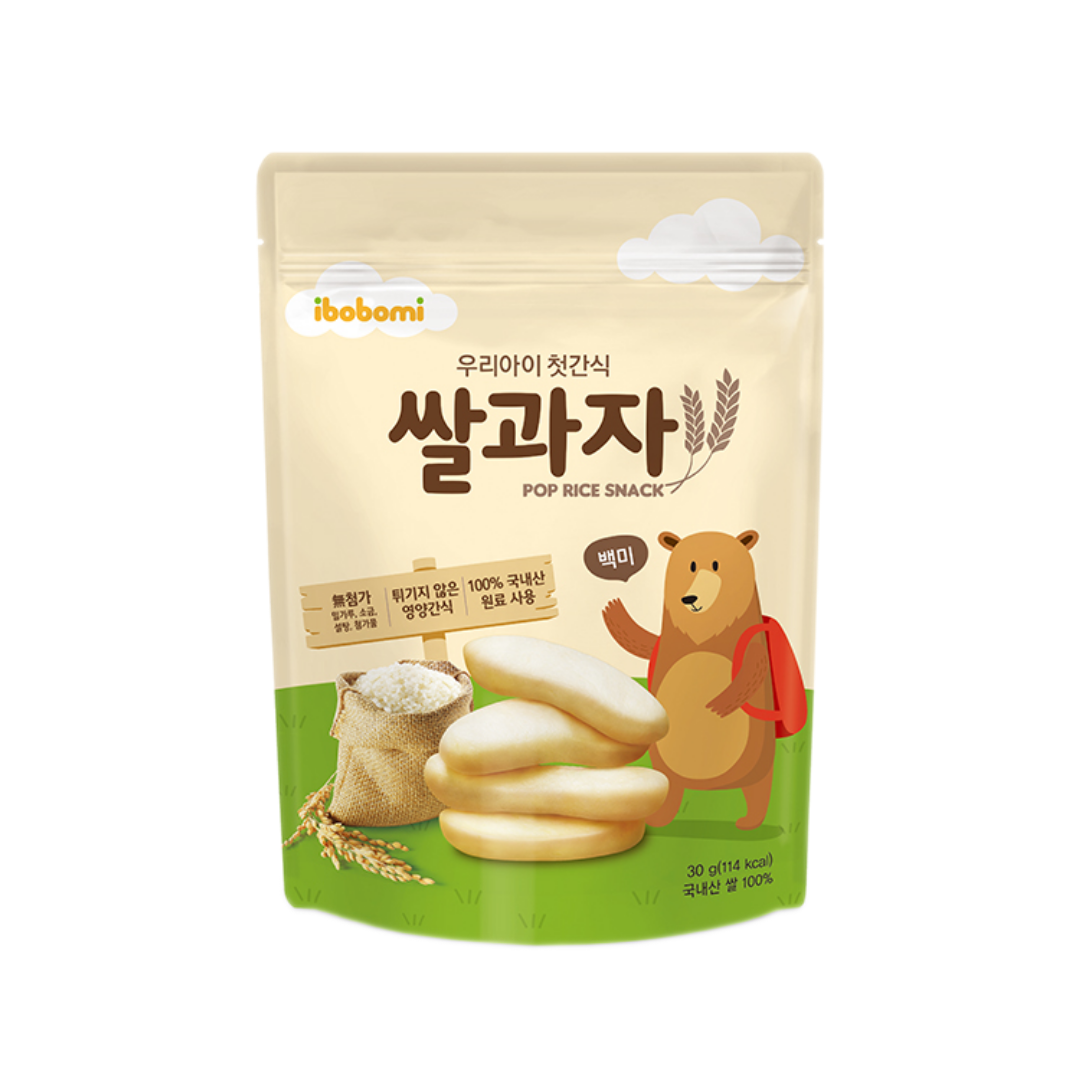 KOREA IBOBOMI ORGANIC POP RICE SNACK - ORIGINAL(1)