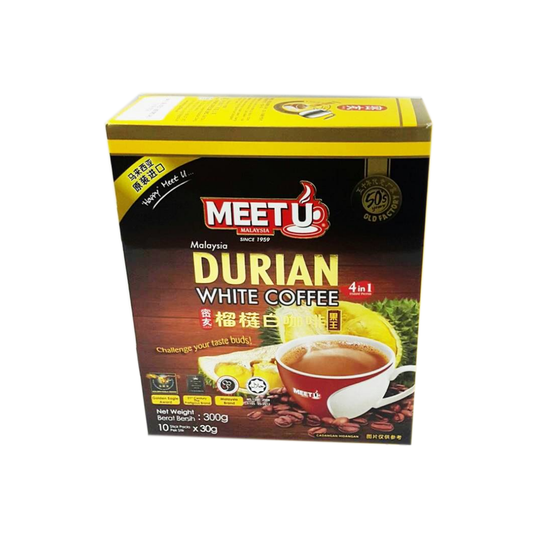 MEET U DURIAN WHITE COFFEE (10 X 30G)