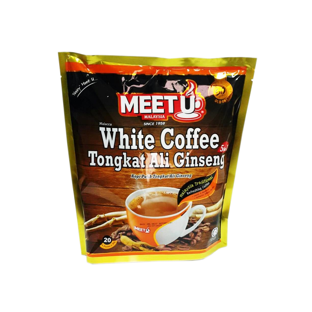 MEET U WHITE COFFEE TONGKAT ALI GINSENG (20 X 30G)
