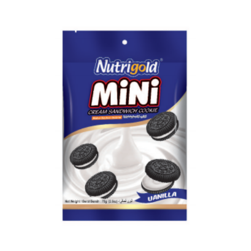 NUTRIGOLD MINI CREAM COOKIE SANDWICH - VANILLA(1)
