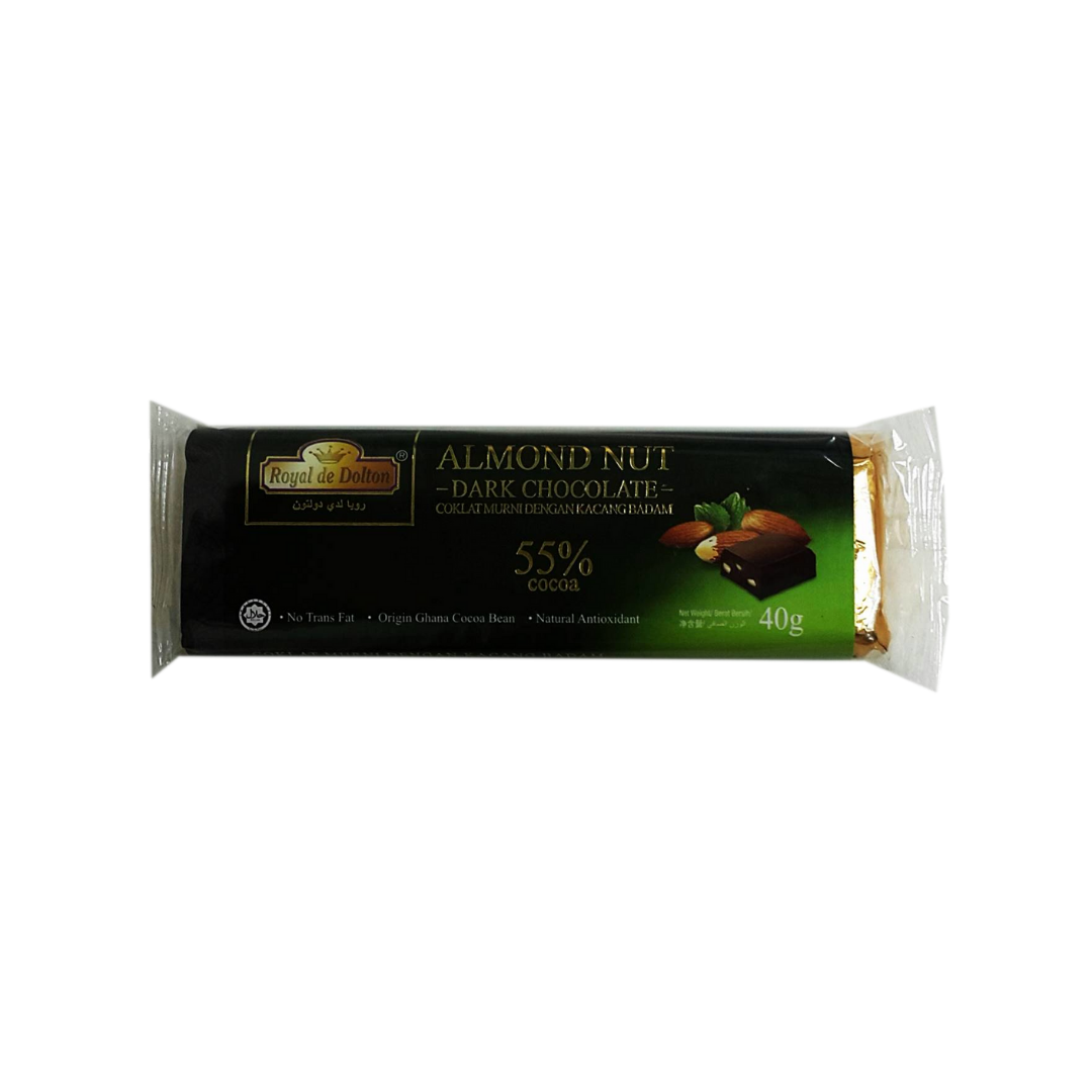RDD DARK ALMOND CHOCO BAR - 55% (40G)