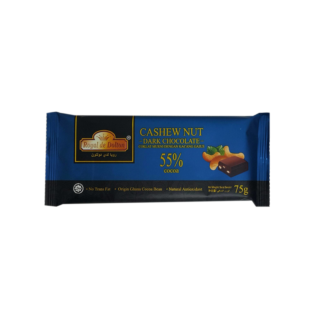 RDD DARK CASHEWNUT CHOCO BAR - 55% (75G)