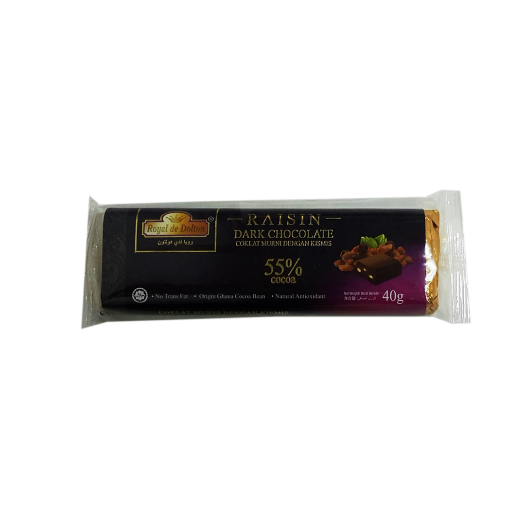 RDD DARK RAISIN CHOCO BAR - 55% (40G)