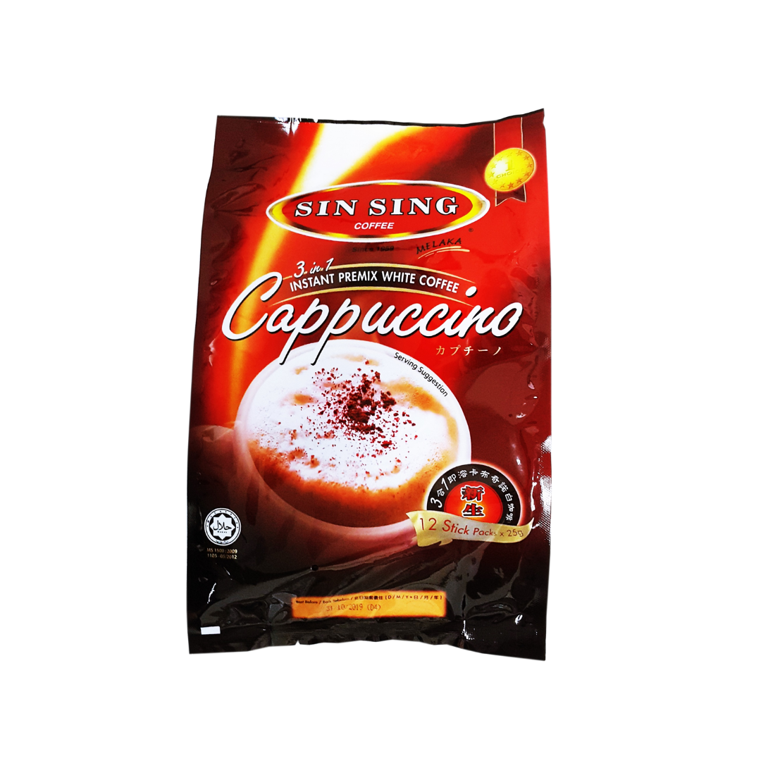 SINSING WHITE COFFEE CAPPUCCINO (12 X 25G)