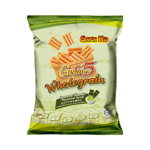 SNEKKU GRAIN5 WHOLEGRAIN - SEAWEED WASABI (50G)
